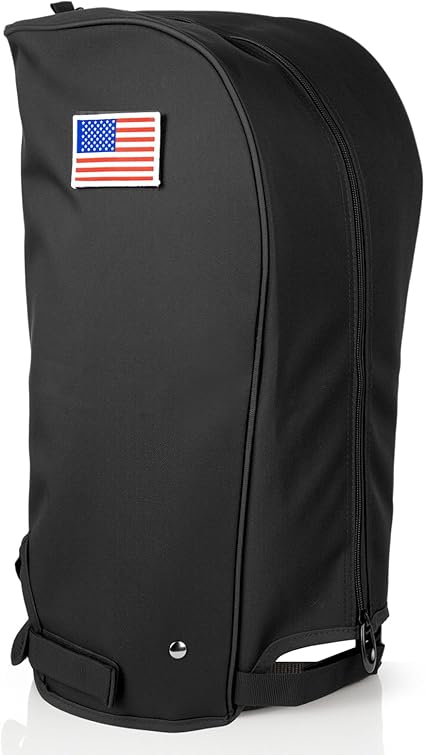 Golf Bag Rain Cover Hood Waterproof 1680D Nylon Dustproof Universal Fit with Adjustable Rain Cape for Stand/Cart Bags, All Black or US Flag Style